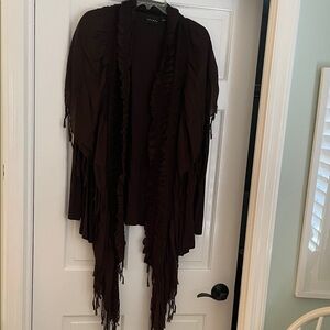 Tribal Dark Brown Cape Jacket